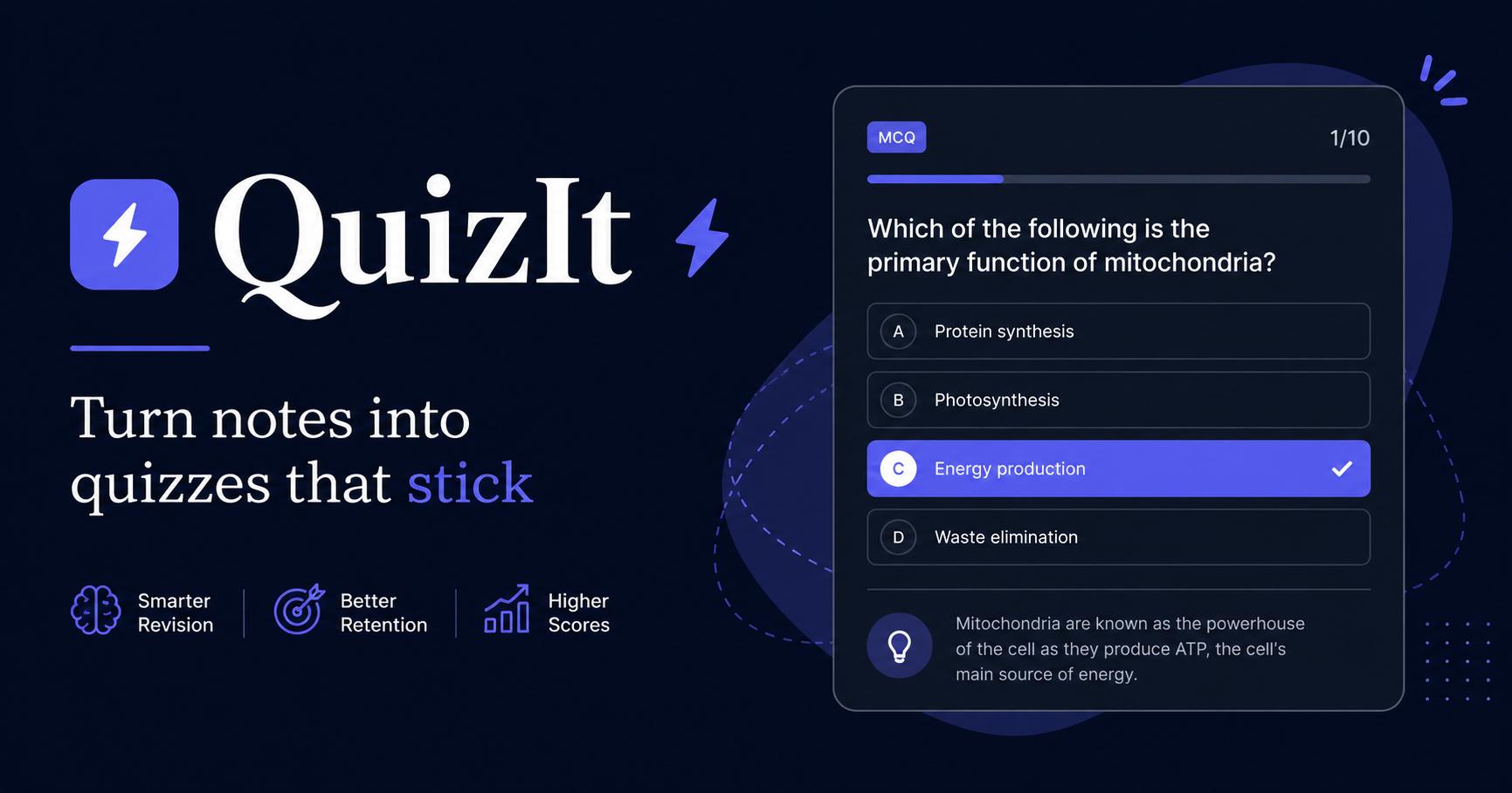QuizIt — Turn notes into quizzes that stick